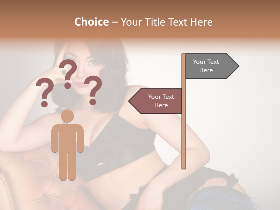 Stockings Pouting Suspenders PowerPoint Template