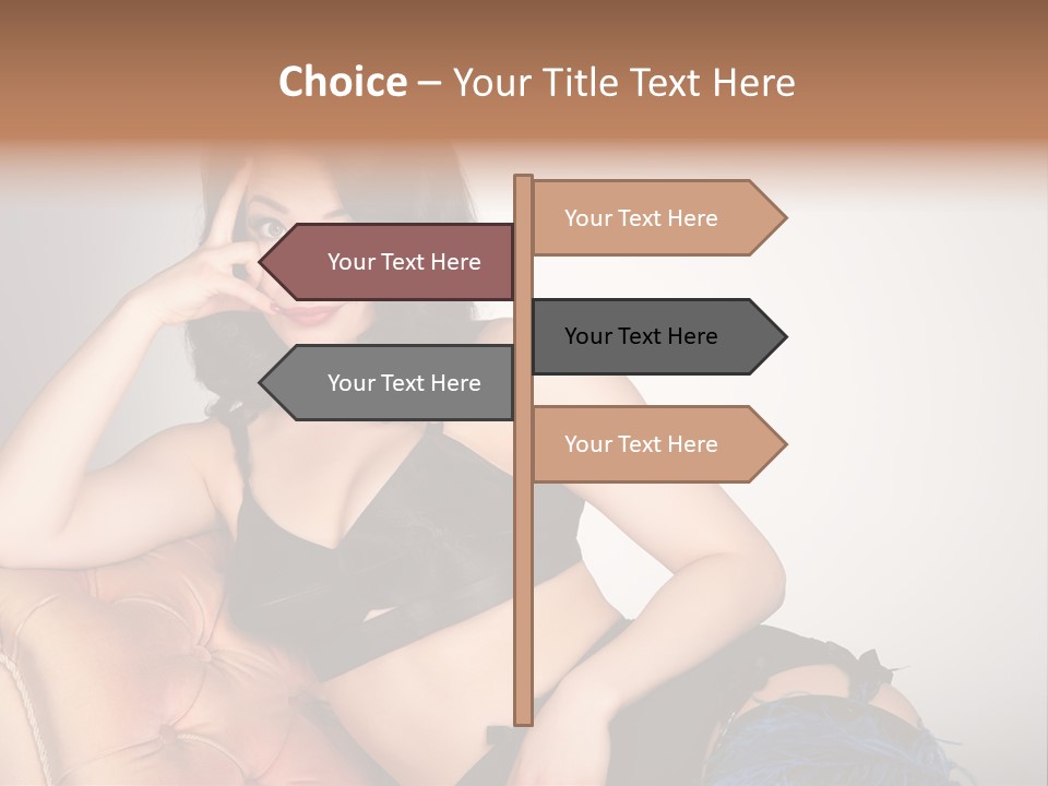 Stockings Pouting Suspenders PowerPoint Template