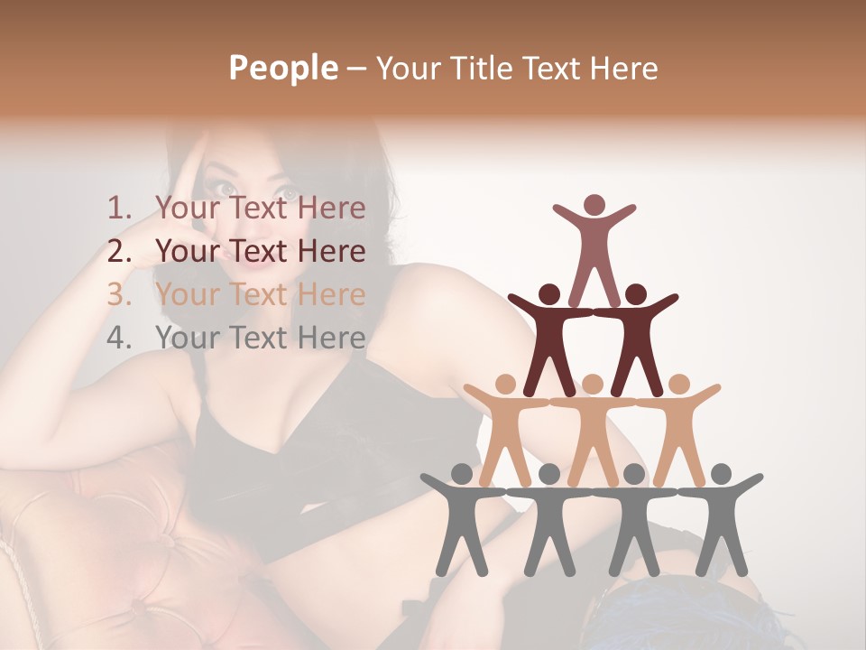 Stockings Pouting Suspenders PowerPoint Template