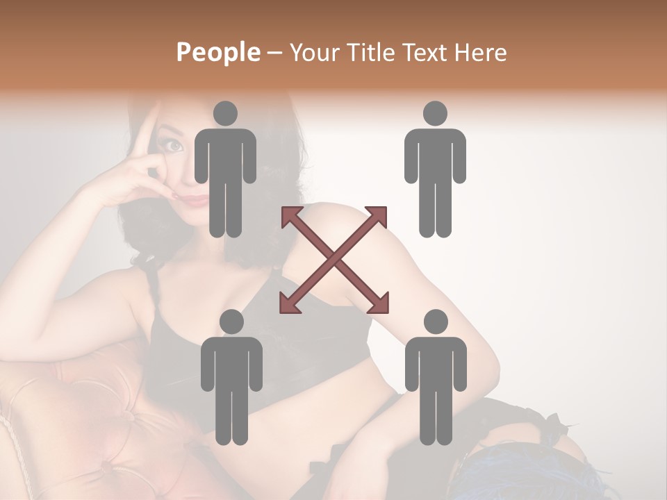 Stockings Pouting Suspenders PowerPoint Template