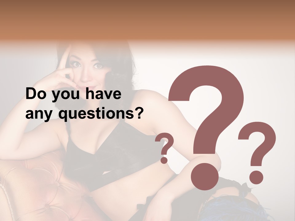 Stockings Pouting Suspenders PowerPoint Template