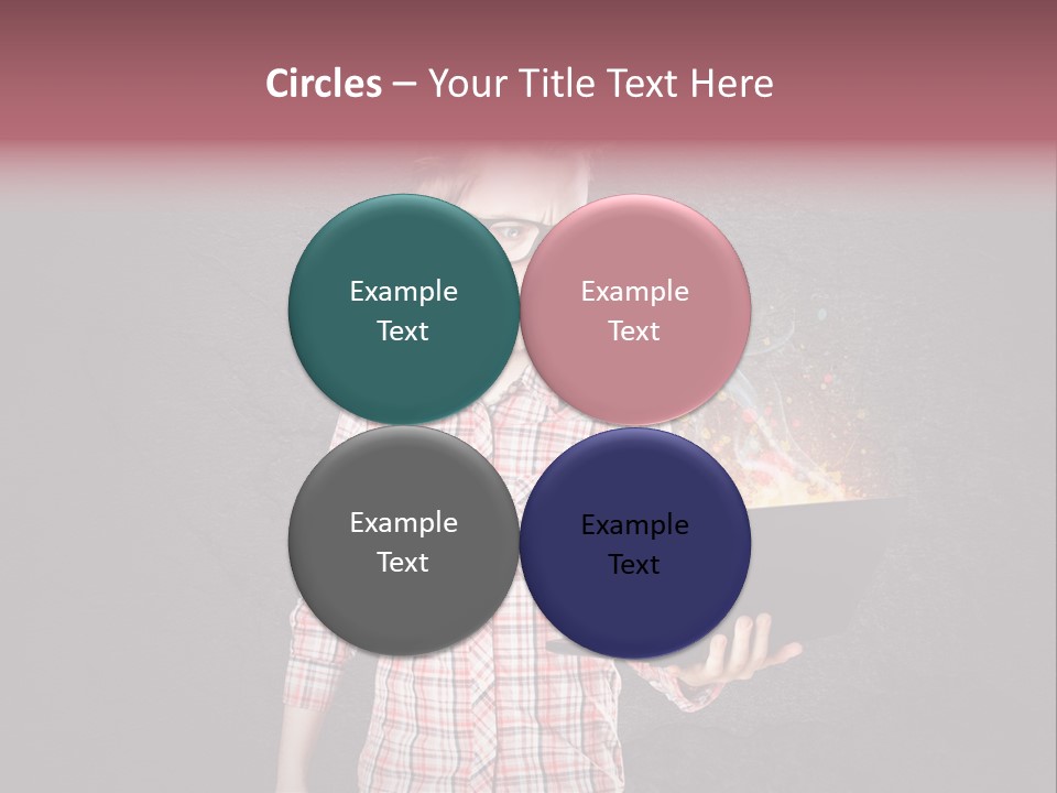 Junge Probleme Laptop PowerPoint Template