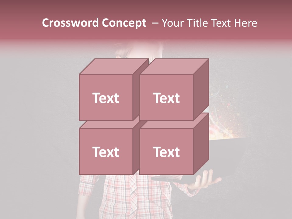 Junge Probleme Laptop PowerPoint Template