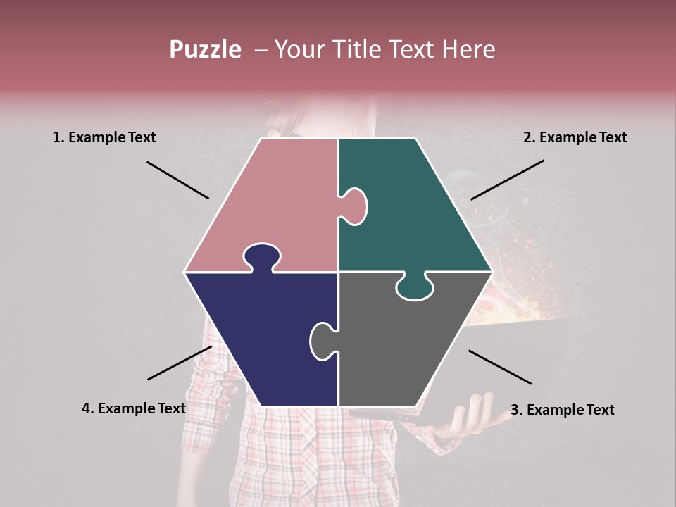 Junge Probleme Laptop PowerPoint Template