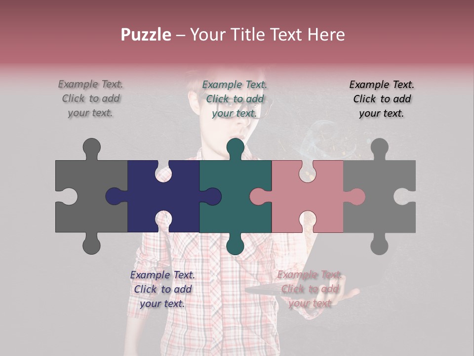 Junge Probleme Laptop PowerPoint Template