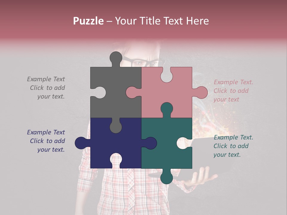 Junge Probleme Laptop PowerPoint Template