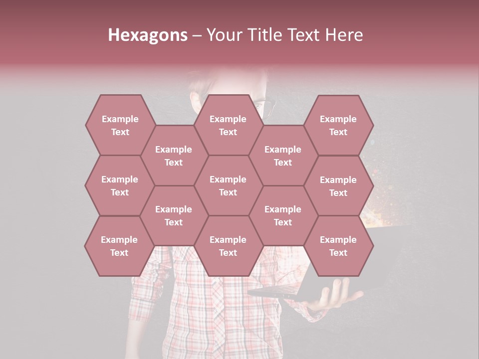 Junge Probleme Laptop PowerPoint Template