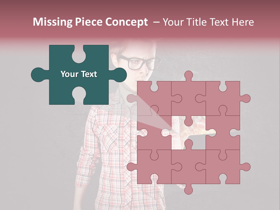 Junge Probleme Laptop PowerPoint Template