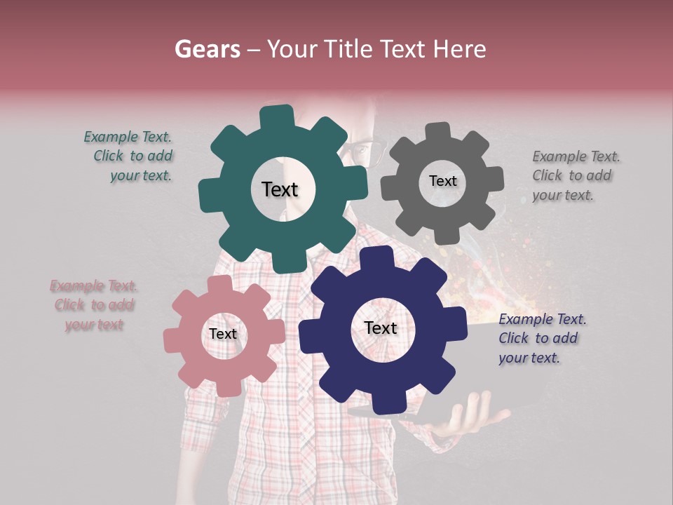 Junge Probleme Laptop PowerPoint Template