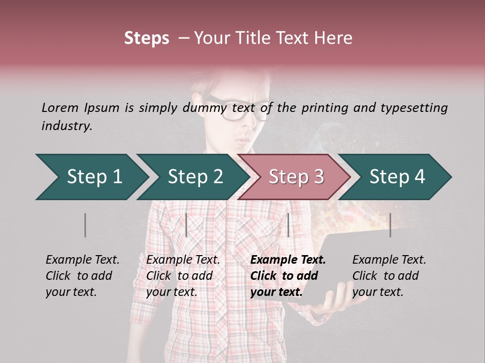 Junge Probleme Laptop PowerPoint Template