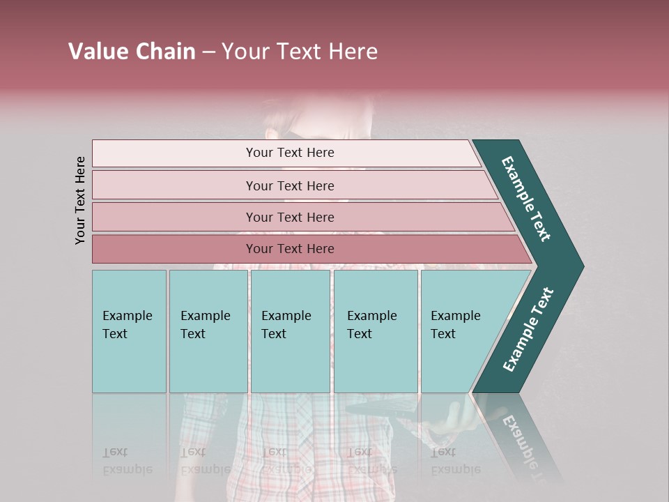 Junge Probleme Laptop PowerPoint Template