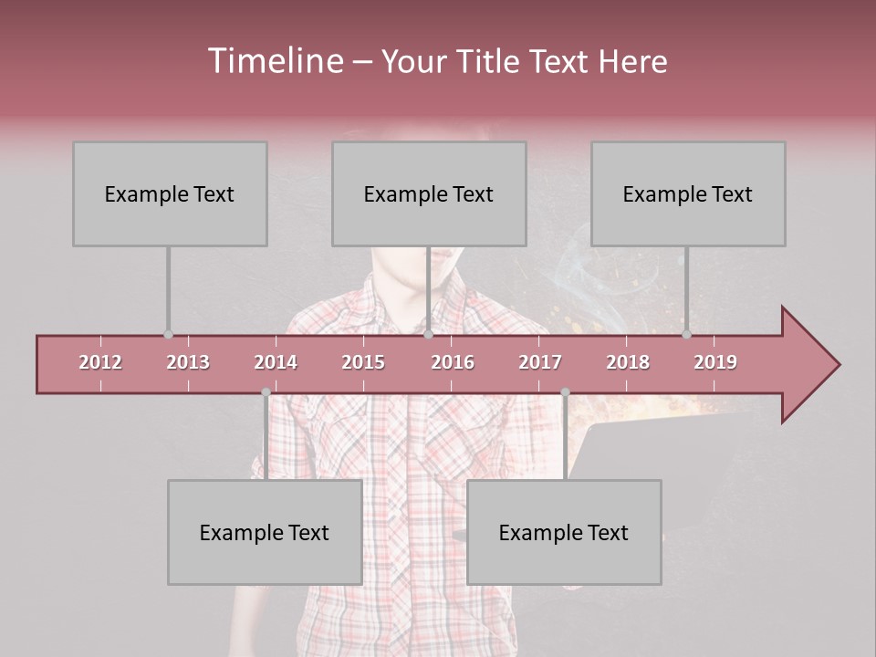 Junge Probleme Laptop PowerPoint Template