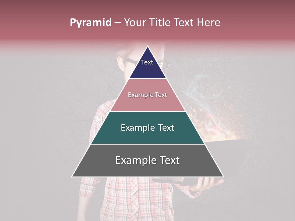 Junge Probleme Laptop PowerPoint Template