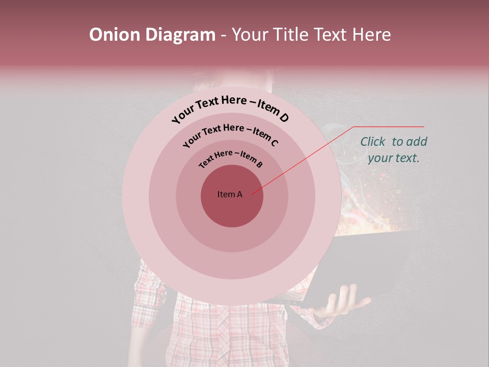 Junge Probleme Laptop PowerPoint Template