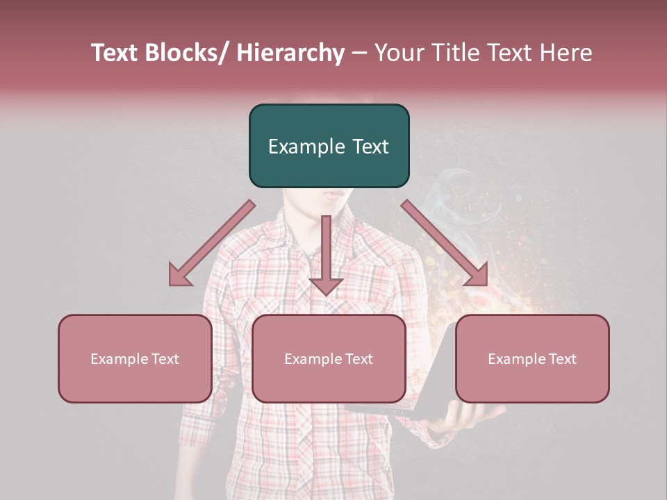 Junge Probleme Laptop PowerPoint Template