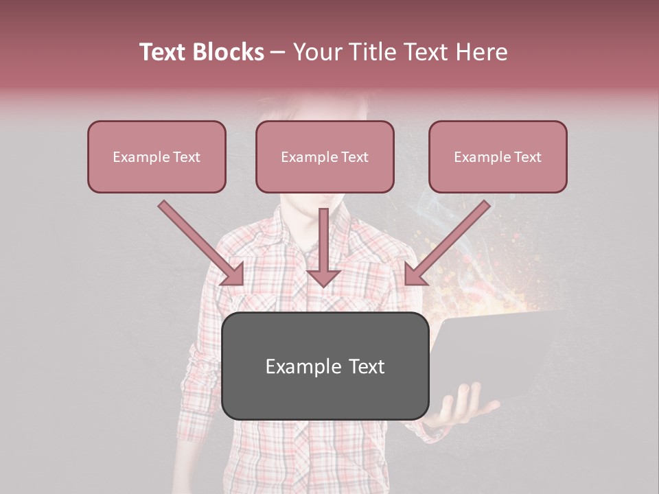 Junge Probleme Laptop PowerPoint Template