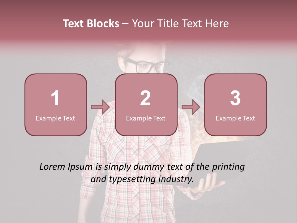 Junge Probleme Laptop PowerPoint Template