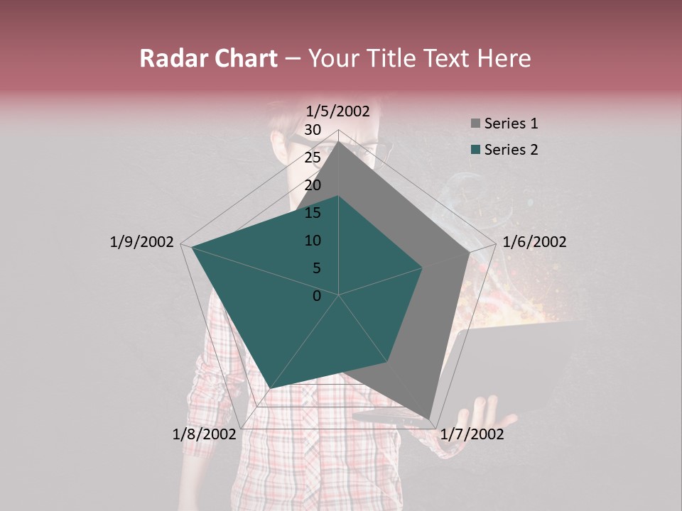 Junge Probleme Laptop PowerPoint Template