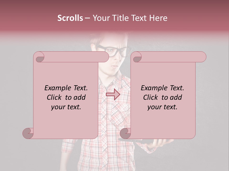 Junge Probleme Laptop PowerPoint Template