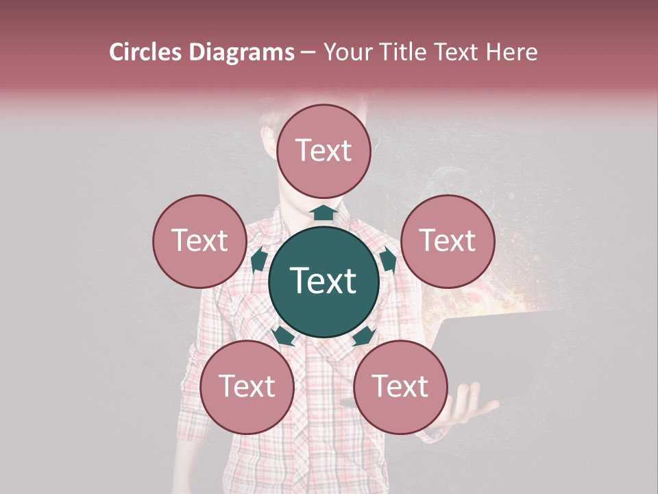 Junge Probleme Laptop PowerPoint Template