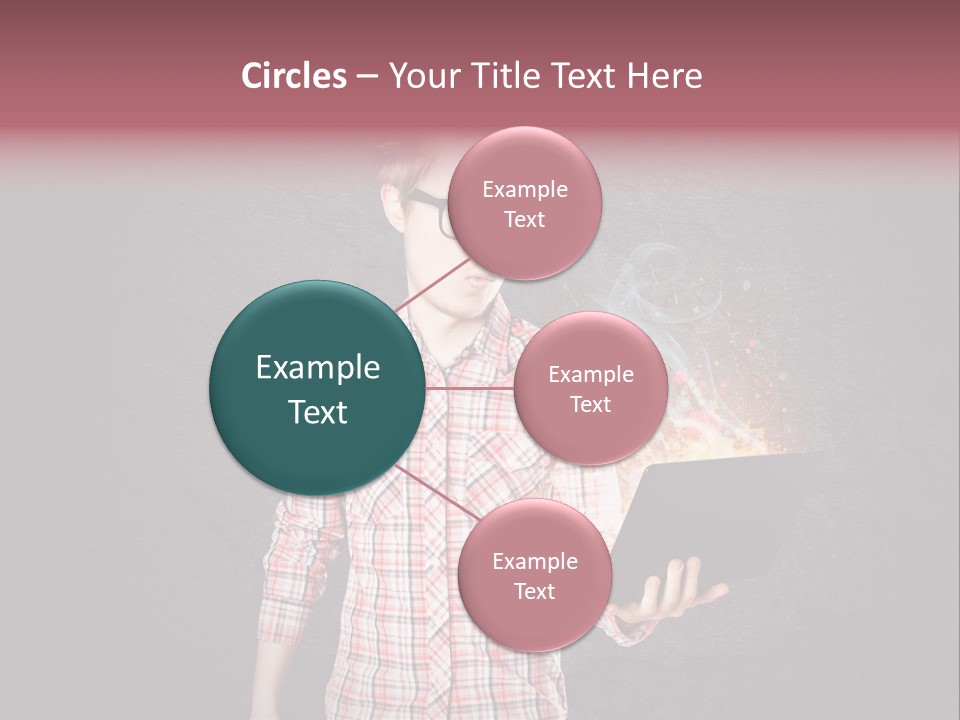 Junge Probleme Laptop PowerPoint Template