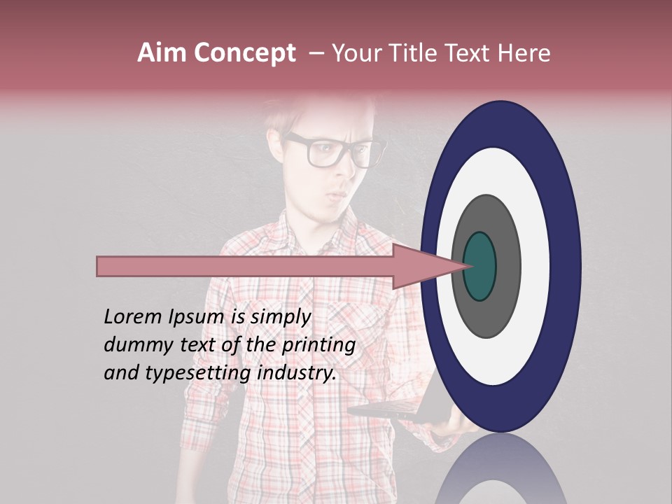 Junge Probleme Laptop PowerPoint Template