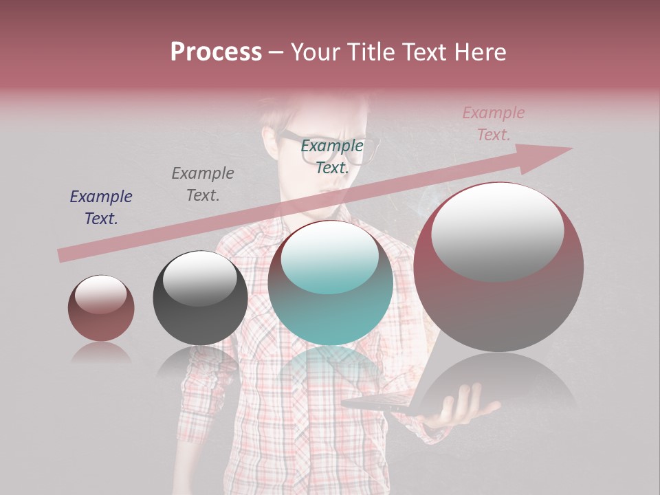 Junge Probleme Laptop PowerPoint Template