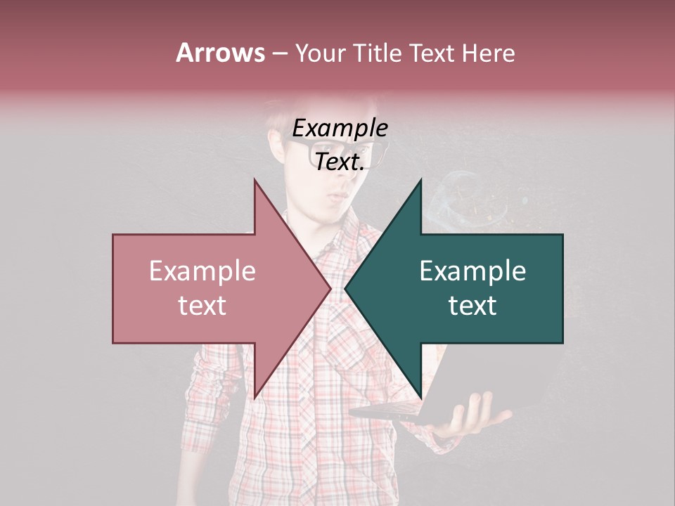 Junge Probleme Laptop PowerPoint Template