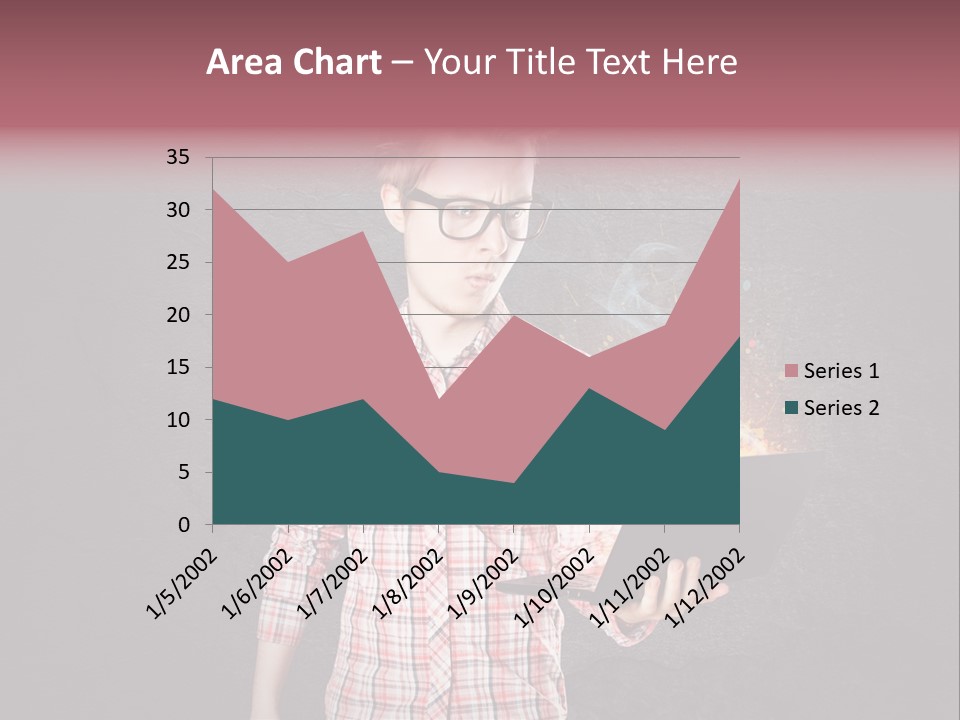 Junge Probleme Laptop PowerPoint Template