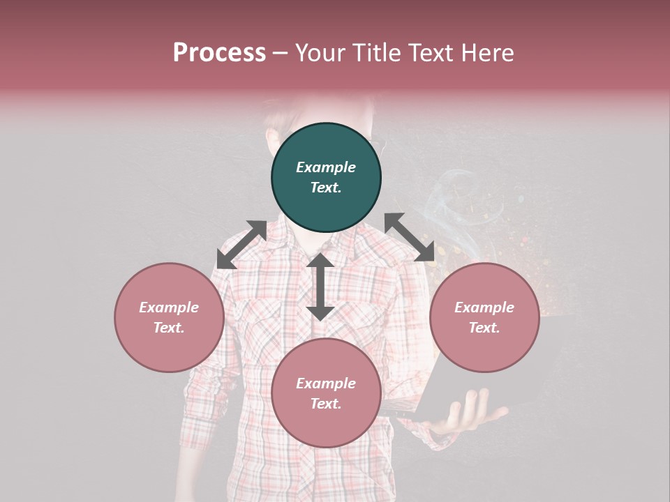Junge Probleme Laptop PowerPoint Template
