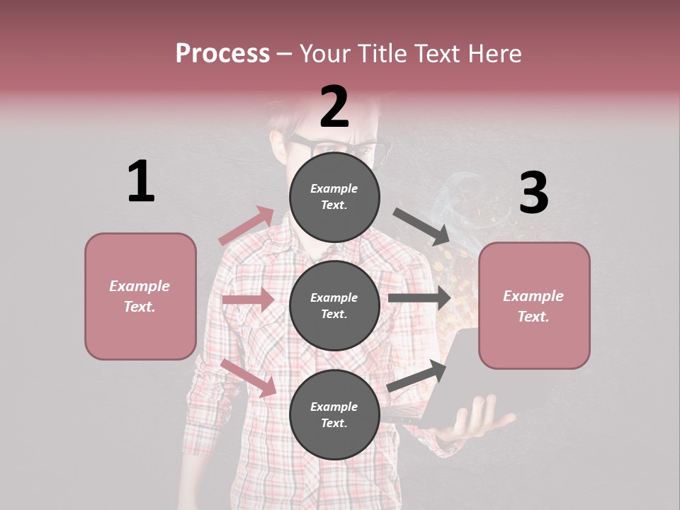 Junge Probleme Laptop PowerPoint Template