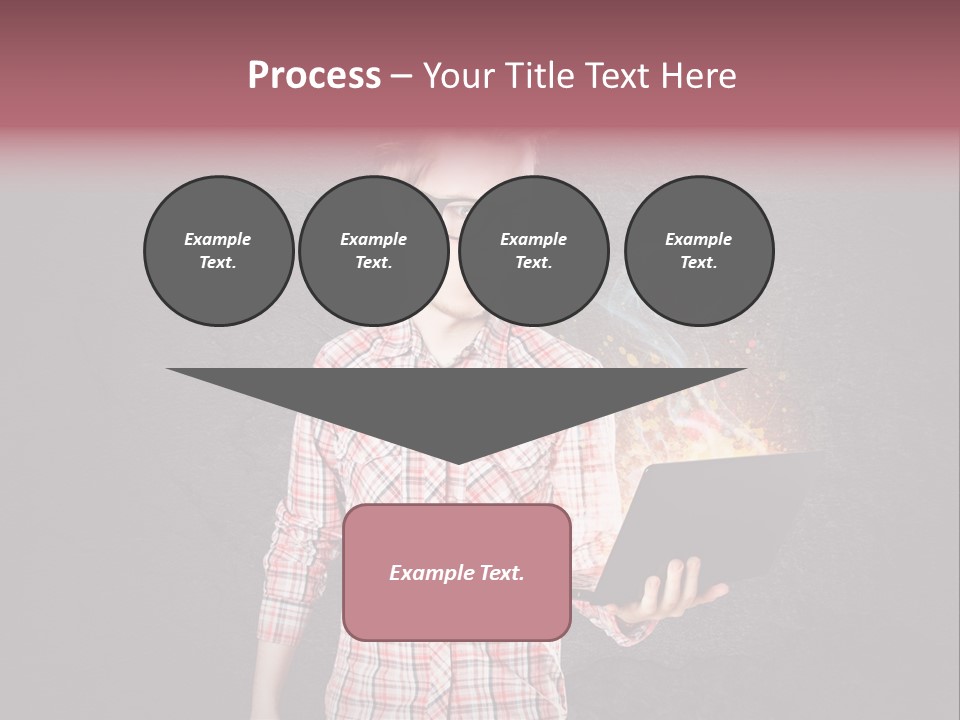 Junge Probleme Laptop PowerPoint Template