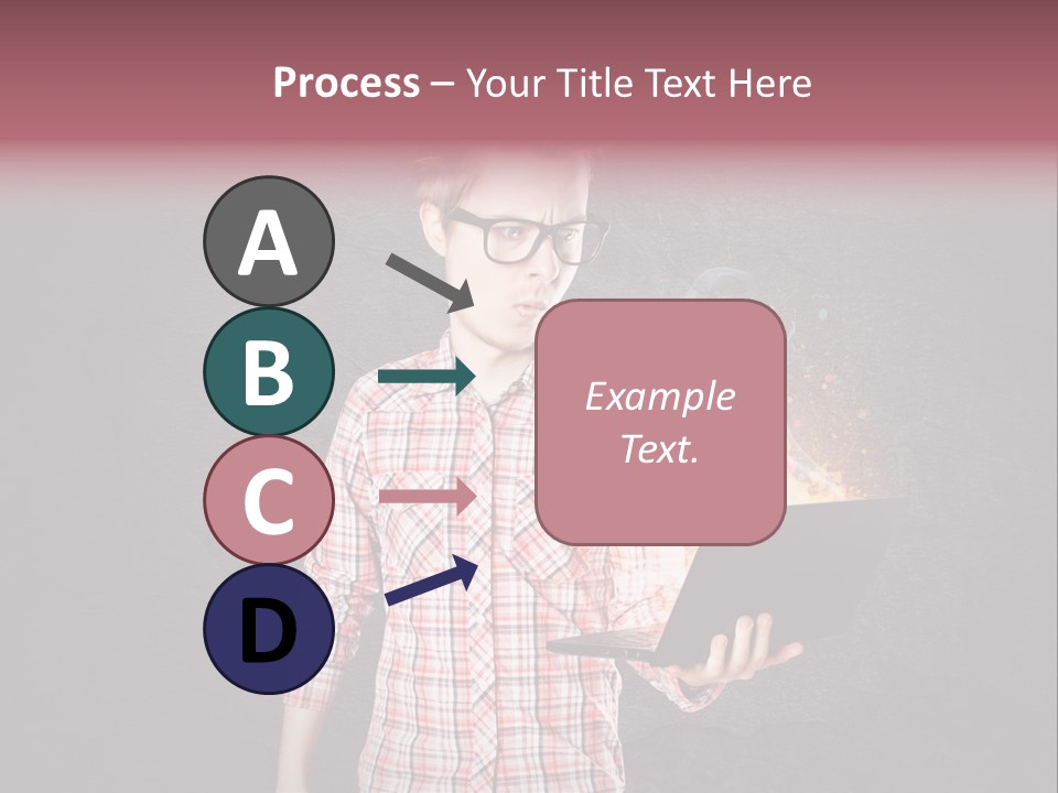 Junge Probleme Laptop PowerPoint Template