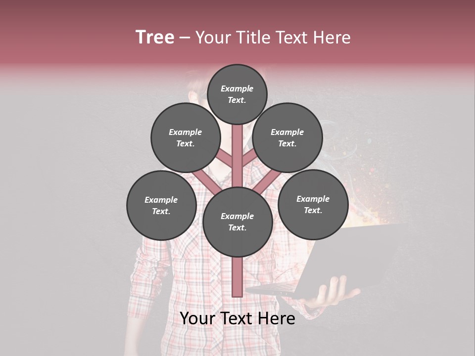 Junge Probleme Laptop PowerPoint Template