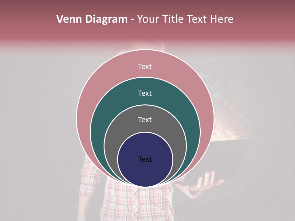 Junge Probleme Laptop PowerPoint Template