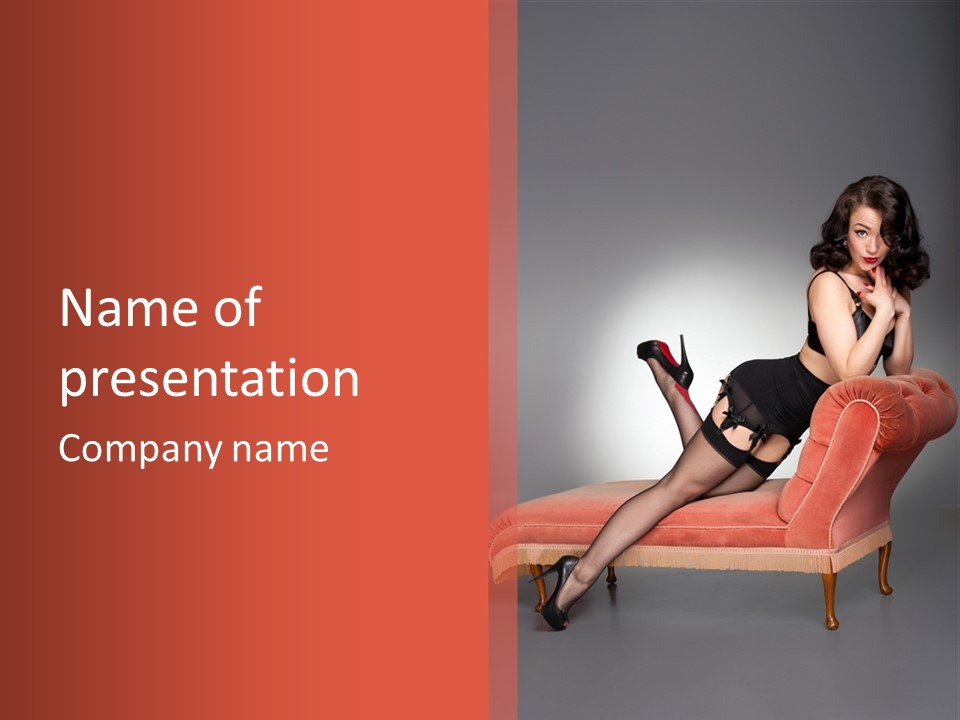 Chaise Female Chaise Longue PowerPoint Template