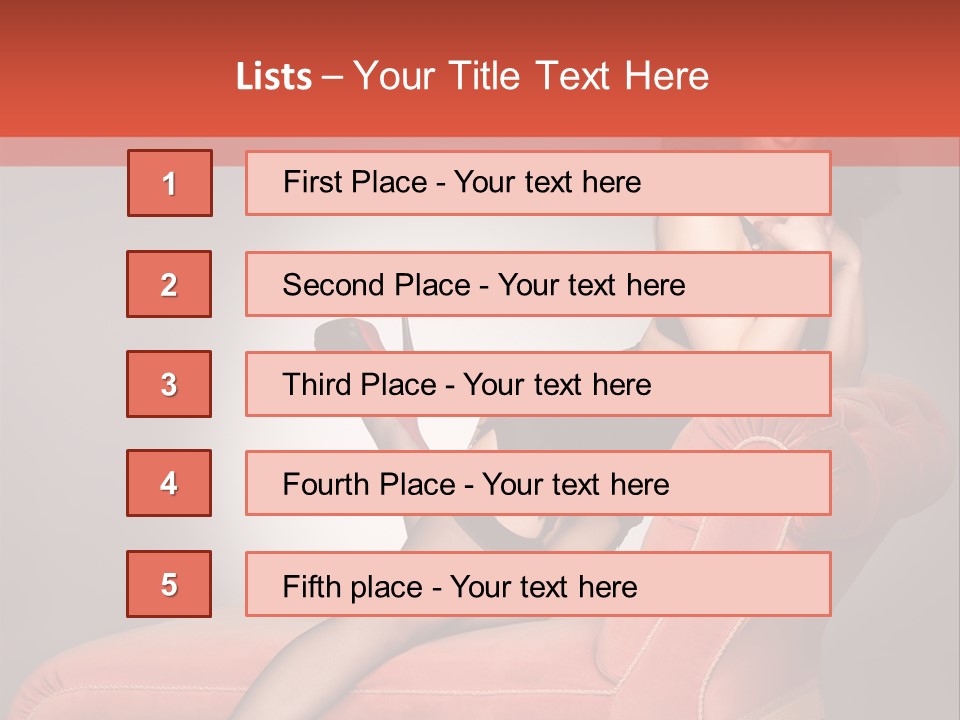 Chaise Female Chaise Longue PowerPoint Template