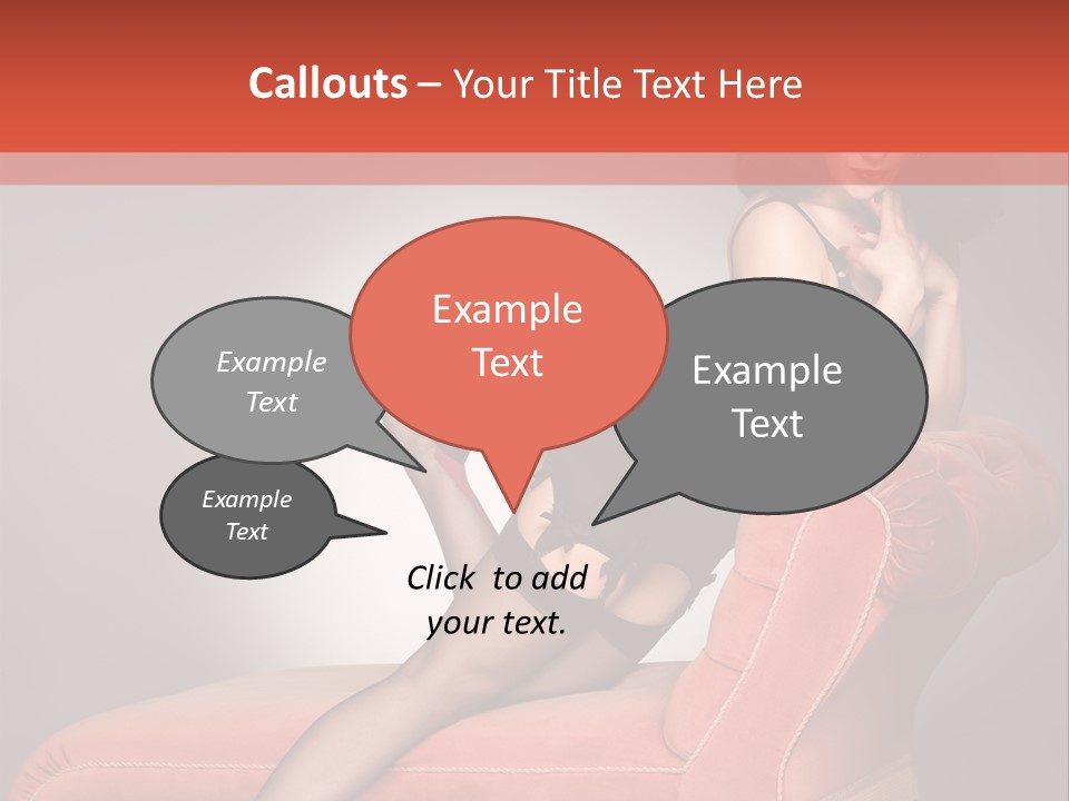 Chaise Female Chaise Longue PowerPoint Template