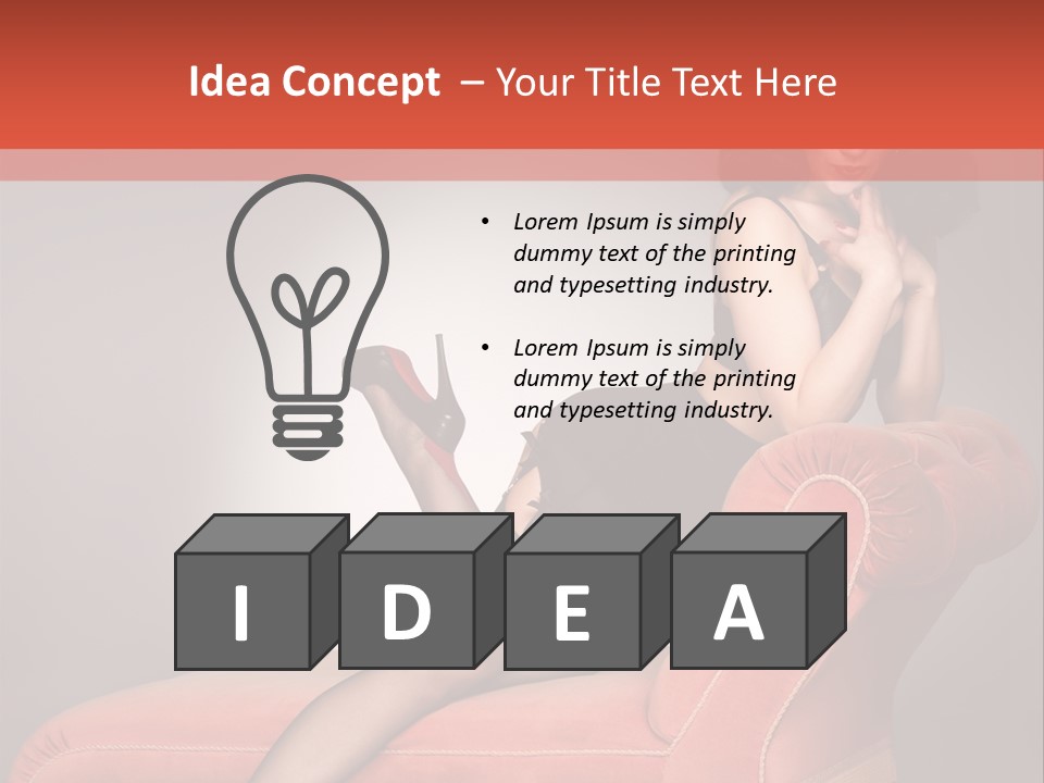 Chaise Female Chaise Longue PowerPoint Template