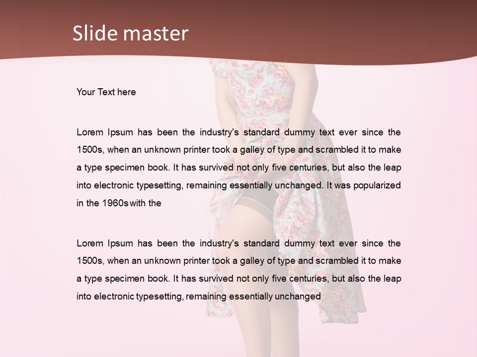 Pink Beauty Sensuality PowerPoint Template