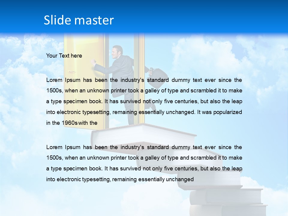 Businessman Worker Open PowerPoint Template