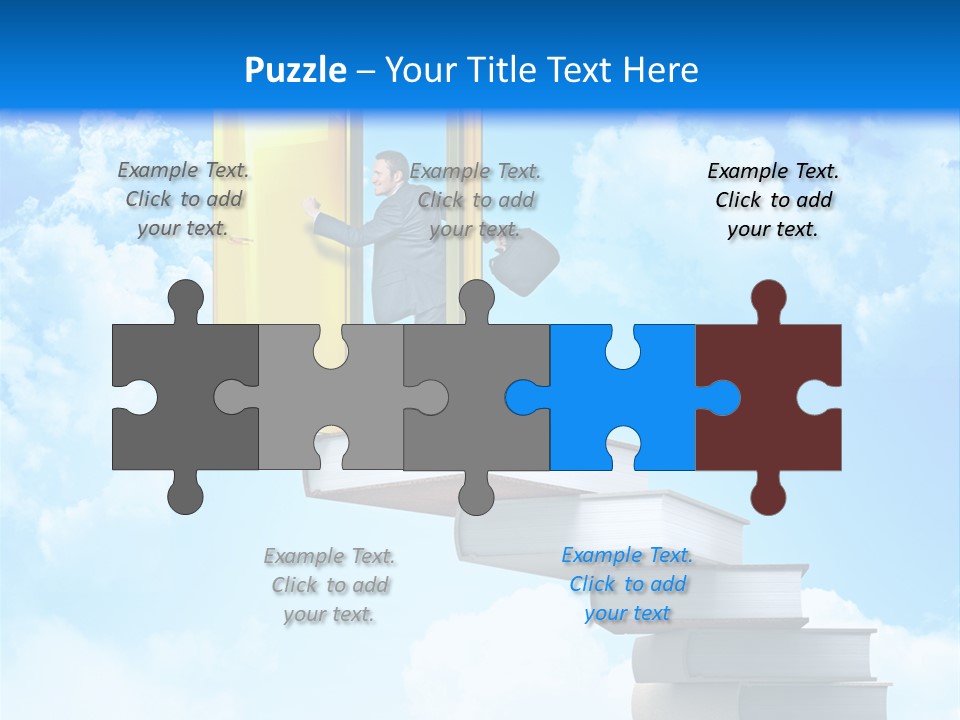 Businessman Worker Open PowerPoint Template