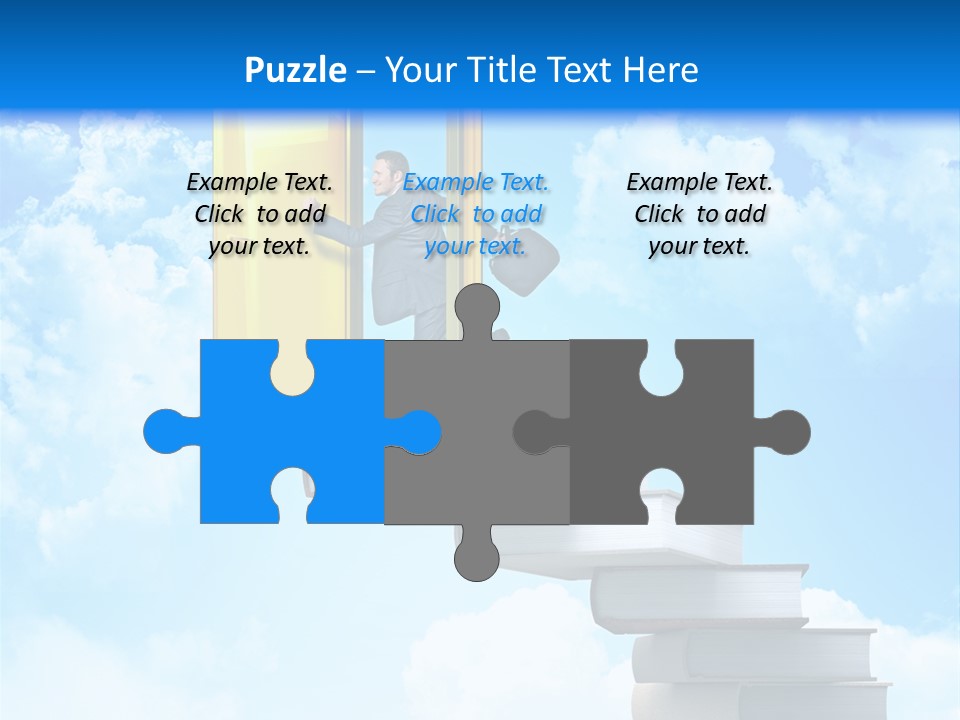 Businessman Worker Open PowerPoint Template