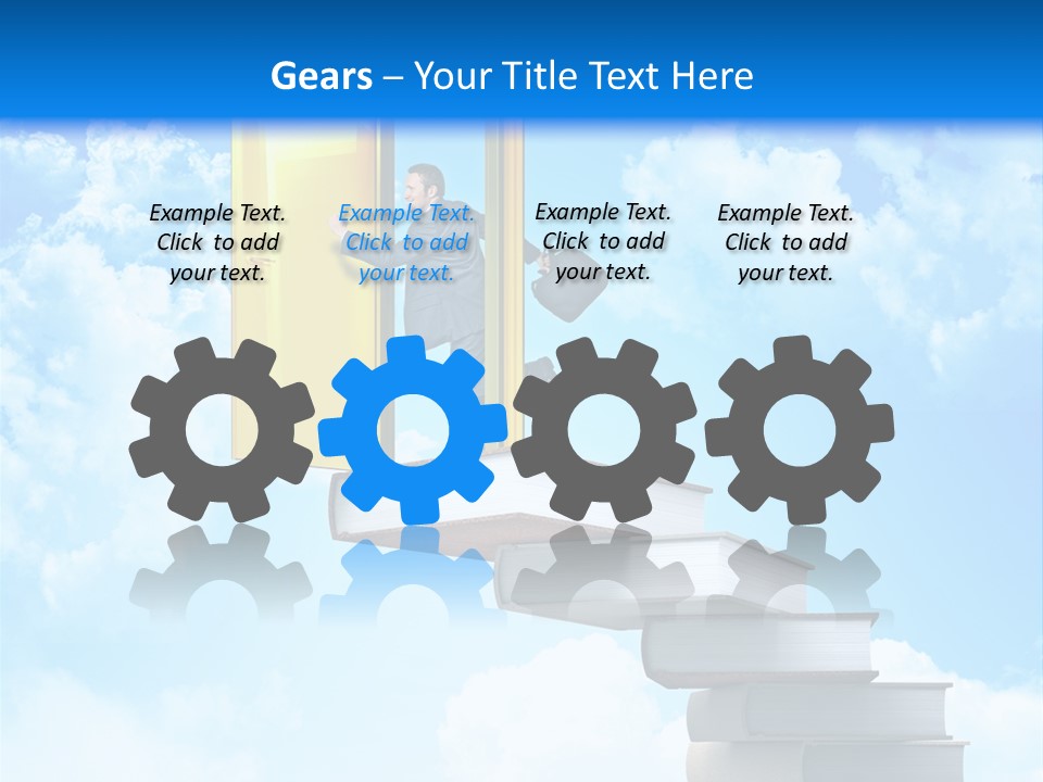 Businessman Worker Open PowerPoint Template