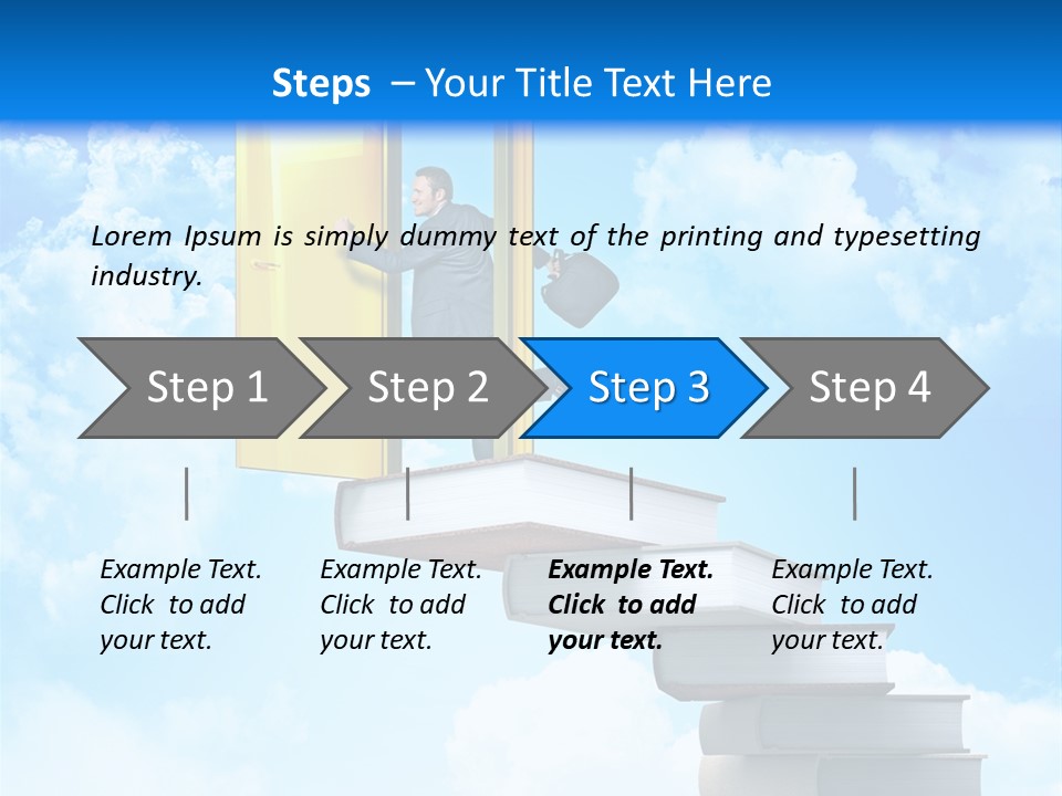Businessman Worker Open PowerPoint Template