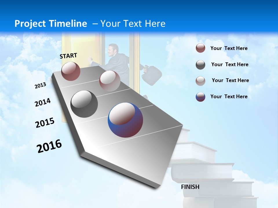Businessman Worker Open PowerPoint Template