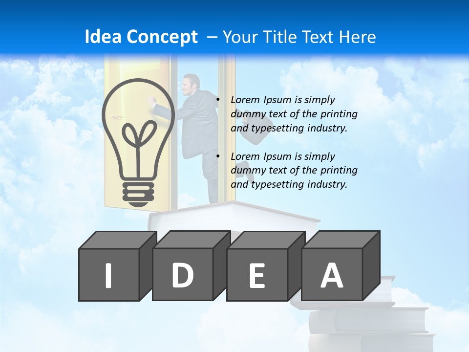 Businessman Worker Open PowerPoint Template