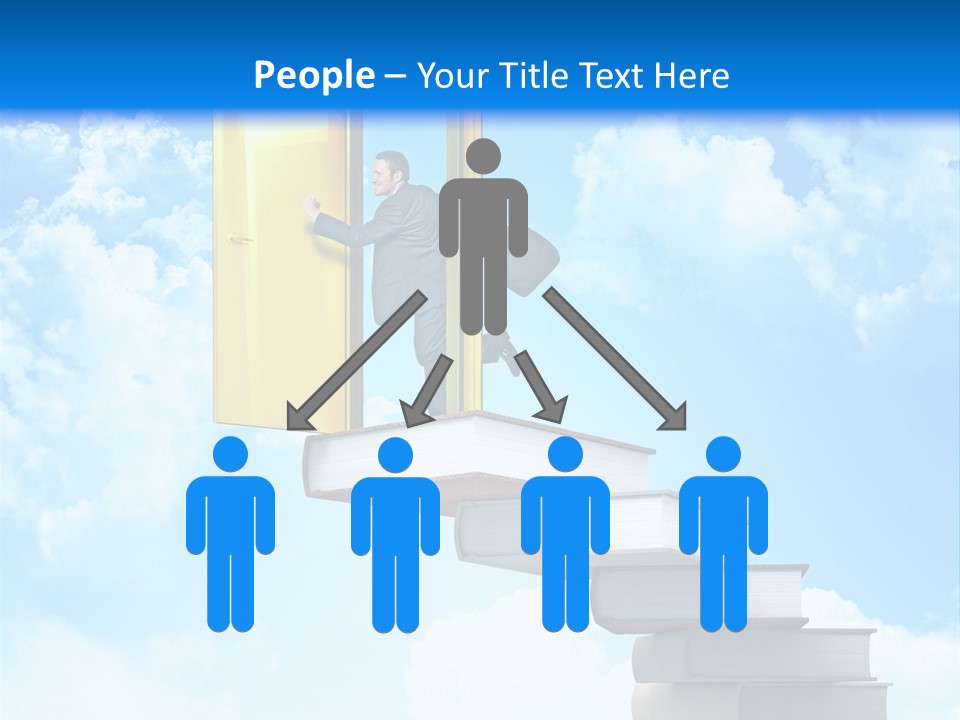 Businessman Worker Open PowerPoint Template