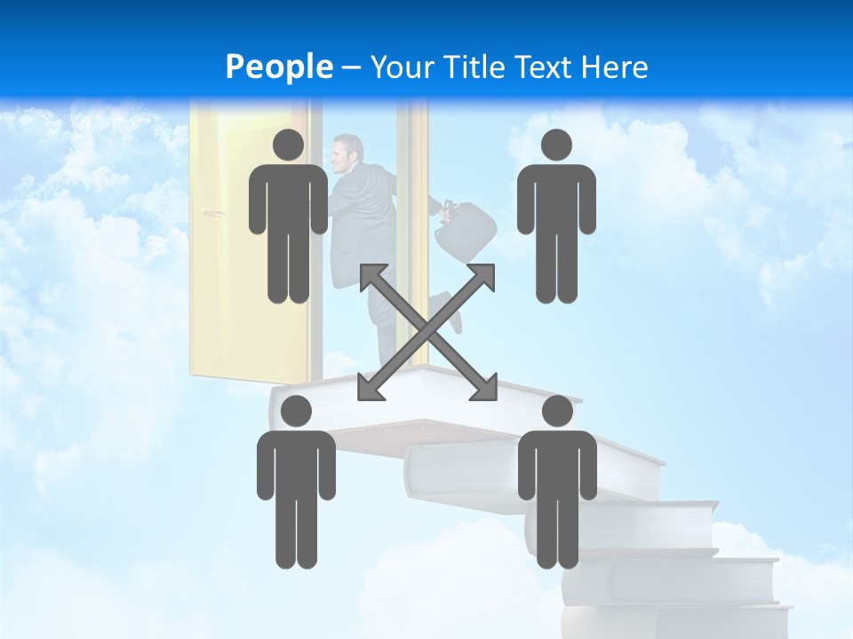 Businessman Worker Open PowerPoint Template