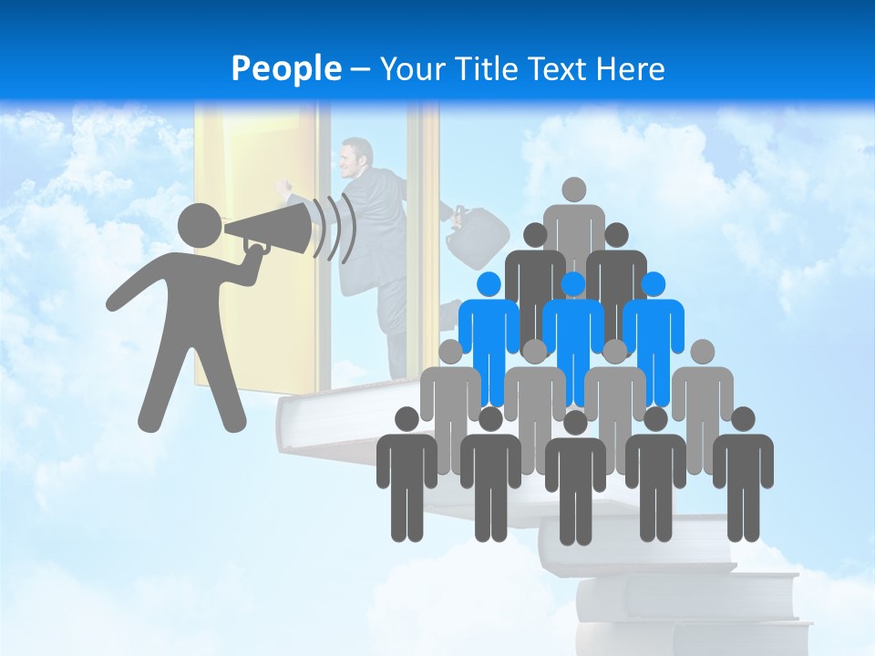 Businessman Worker Open PowerPoint Template